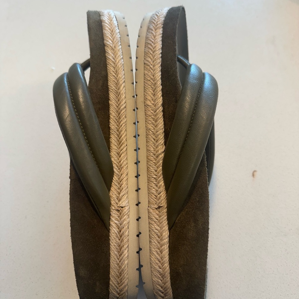 Vince Dark Green Leather Footwear - Picture 3 of 8